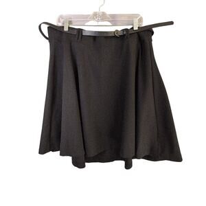Torrid Skater Skirt Womens 2X Black Belt Ponte New‎